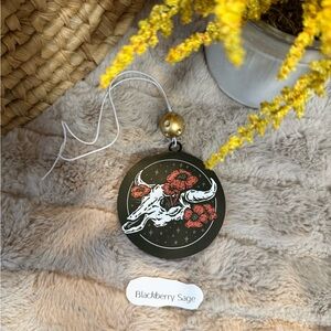 Blackberry Sage Floral Skull Air Freshener